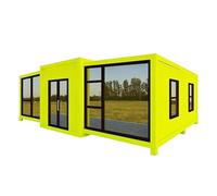 20ft/40ft Luxury Portable Container House - Modern Prefab Expandable Villa with 2 to 5 Bedrooms, Mobile Vacation Tiny Steel Home