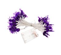 20FT 40LEDs Halloween String Lights Purple Spider Shaped Decorative Hanging Lights Waterproof Battery Operated Lighting