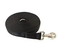 20ft 6m Horse Lunge Line Large Dog Training Lead Large 25mm Cushioned Webbing And Heavy Duty Fluted Trigger Clip In (Black)