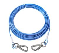 20FT Dog Tie-Out Cable for Small Dogs Up to 60 lbs - Chain Steel Dog Lead with Durable Clips, Outdoor Runner for Outside and Yard Tether