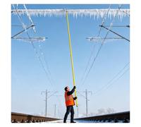 20ft Extra-Long Ice Scraper with Insulation Pole - Heavy-Duty Frost Removal Tool for High-Voltage Lines, Towers, Power Plants, and Workshops