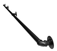 20ft Heavy-Duty Metal Kit, Industrial Black Banister for Outdoor Stairs, Disability Access, Railing with Brackets - Perfect for Steps & Safety