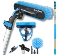20Ft Igadpole Washing Kit: Water-Fed Brush With Soap Dispenser, Cobweb Duster, With 5-Stage 5-20Ft (6M) Pole
