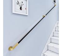20FT Industrial Iron Railing for Stairs & Decks, Sturdy Wall-Mounted Safety Barrier, Non-Slip Design for Indoor/Outdoor, Rust-Resistant Metal Construction.