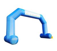 20Ft Inflatable Arch: Start/Finish Line Inflatable Arch, Blue, with Powerful Blower - Perfect for Races, Outdoor Advertising, Commerce, and Birthday Parties (Blue)