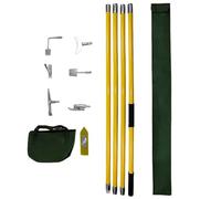 20ft Insulated Ice Scraper Pole - Removable Snow Rake Tool for High-Voltage Towers, Substations, and Factories - Includes Convenient Storage Bag
