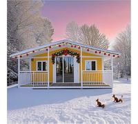 20FT Luxury Mobile Tiny Home Prefabricated Villa Small Expandable Container House with 1-3 Bedrooms, 1 Full Equiped Bathroom and Kitchen for Off-Grid or Living