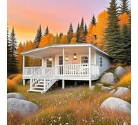 20ft Portable Container House to Live in for Adults，Modular Foldable Expandable Mobile Prefab Tiny Homes for Sale with 2 3 Bedrooms and 1 Full Bathroom and Kitchen, for Luxury Camping and Staycation