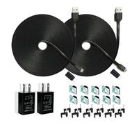 20ft Power Extension Cord with Adapter for Wyze Cam V3/V4/OG/V3 Pro (Not for Wyze Pan v3), Blink Outdoor(3rd Gen)/XT/XT2/Mini, Arlo Essential (Not 2K Essential) - (Not Type-C