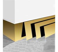 20ft Self-Adhesive Stainless Steel Door Kick Plate, Glossy Rose Gold Trim for Kitchen Island, Cabinet & Cupboard Protection, 1.97in Wide Molding, Durable & Stylish Decor