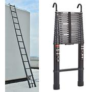 20FT Telescopic Ladder with Detachable Hooks, 330lbs Load Capacity Heavy Duty Multi-Purpose Folding Aluminium Extendable Portable Loft Ladder Multi-Use for Home Office Kitchen