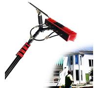 20FT Telescopic Window Cleaning Pole with Water Fed Brush Extendable Cleaner for Conservatory Roofs and Solar Panels High Reach Easy Use Streak Free Shine