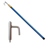 20ft Telescoping Boat Push Pole，Adjustable Rust-Proof Retrieval Hook，Gripping Tools For Docking And Rescue Operations Safe And Practical Accessories(Blue,5M/16.4FT)