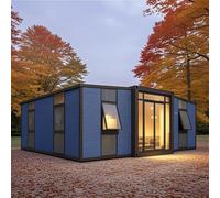 20FT Tiny Houses to Live in for Adults, Portable Prefab House with Bedroom, Bathroom and Kitchen, Prefabricated Container House for Adults Living, Foldable Mobile Modular Home with Steel Frame