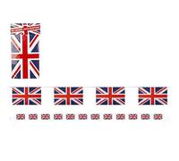 20ft Union Jack Bunting 12 Fabric Flags 12 inch x 8 inch Queens Jubilee Decorative Party Bunting Banner