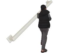 20FT Wall-Mounted Stair il - Anti-Slip Steps Safety Bar for Elderly - Iron Pipe Support Staircase Grab Rail Footrest for Secure Climbing