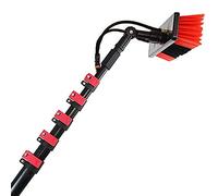 20Ft Window Cleaning Pole Kit - Water Hose Fed Brush for Cleaning Solar Panels & Photovoltaic Systems - Durable & Lightweight Window Cleaner Equipment