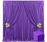 20ft x 10ft Purple Backdrop Curtain for Parties Purple Wrinkle Free Backdrop Drapes Panels for Wedding Mermaid Birthday Party Baby Shower Photo Photography Polyester Fabric Background Decoration
