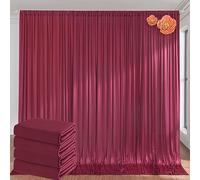 20ft x 10ft Wrinkle Free Maroon Backdrop Curtains for Parties, Thick Fabric Burgundy Backdrop Drapes for Wedding Background Baby Shower Birthday Parties
