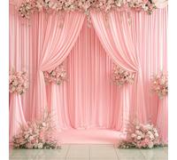 20ft x 15ft Blush Pink Wrinkle Free Backdrop Curtains for Wedding Party Backdrops Curtain Drapes Fabric Decorations Photo Back Drop Cloth for Baby Shower Photography Stage Reception