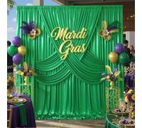 20ftx10ft Green Sequin Backdrop Curtain for Wedding Parties