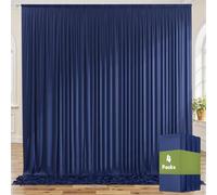 20ftx10ft Wrinkle Free Navy Blue Backdrop Curtains for Parties, 4 Panels 5x10ft Silky Polyester Photo Backdrop Drapes for Wedding Birthday Graduation Photography Background Stand