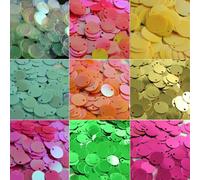 20g 300/700pcs 10mm 20mm Sequin PVC Flat Round Loose Sequins Paillettes Sewing Wedding Craft Accessories with 1 Side Hole