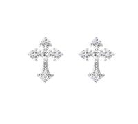 20g Cross Heart Flat Screw Back Small Stud Earrings for Women Minimalist Surgical Steel Tiny Cartilage Tragus Piercing Sleeper Studs Hypoallergenic for Sensitive Ears Fashion Gift Her Daughter Xmas