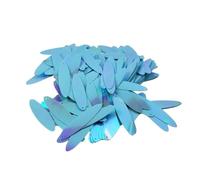 20g Flat Oval Sequin Paillettes 10X40mm,Plastic Loose Sequins,Blue Shiny Sequins Iridescent Spangles for Crafts,Scrapbooking,Sewing Decorations(About 180 Pieces)