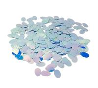 20g Flat Oval Sequin Paillettes 12 * 19MM,Plastic Loose Sequins,Blue Shiny Sequins Iridescent Spangles for Crafts,Scrapbooking,Sewing Decorations(About 260 Pieces)