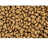 20g Matubo SuperDuo Czech Seed Beads 2.5x5mm Matte Metallic Goldenrod Unique Beading Supplies Jewellery Making Czech Republic