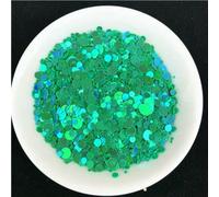 20g Multi Size 1mm 2mm 3.0mm 4.0mm dot Nail Sequins Flat Round Sequin Nail Beauty Stickers Lady Girls Manicure Glitter Paillettes-AB Dark Green