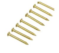 20g/Pack Dia 1.2mm Pure Copper Brass Small Mini Round Head Nail for Furniture Hinge Drum Jewelry Chest Box Length=8-20mm(Silver)