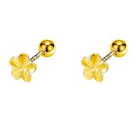 20G Tiny Cute Flower Earrings for Women Small Ball Screw Back Stud Cartilage Tragus Post Minimalist Floral Dainty Birthday Jewelry for Mother