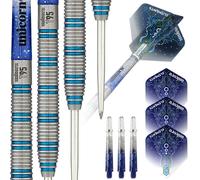 (20g) Unicorn T95 Core XL Blue Steel Tip Darts 95% Tungsten Precision Barrels