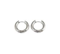 20GA Titanium Steel 3mm Thick Hinged Hoop Earrings, Sold as a Pair, 20ga, Metal, No Gemstone