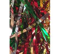 20gm Xmas Tinsel Silver Gold RED Green Mix Luxury Tinsel Shiny Shred Craft * Gift Packaging
