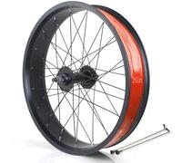 20in/24in/26in X 4.0" Fat Tire Bike Wheels Disc Brake Snow Bike Front Rear Wheel 135mm/195mm 36H Hubs Beach Bike Wheelset For 7/8/9/10s Rotary Freewheel 14G Spokes(26in Front wheel)