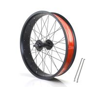 20in/24in/26in X 4.0" Fat Tire Bike Wheels Disc Brake Snow Bike Front Rear Wheel Quick Release 135mm/195mm 36H Hubs Beach Bike Wheelset For 7/8/9/10s Rotary Freewheel 14G Spokes(Front wheel,20IN)