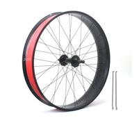 20in/24in/26in X 4.0" Fat Tire Bike Wheels Disc Brake Snow Bike Front Rear Wheel Solid Shaft 135mm/195mm 36H Hubs Beach Bike Wheelset For 7/8/9/10s Rotary Freewheel 14G Spokes E-Bike(26in Rear)