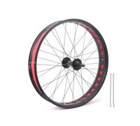 20in/24in/26in X 4.0" Fat Tire Bike Wheels Disc Brake Snow Bike Front Rear Wheel Solid Shaft 135mm/195mm 36H Hubs Beach Bike Wheelset For 7/8/9/10s Rotary Freewheel 14G Spokes E-Bike(24in HO Rear)