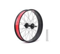20in/24in/26in X 4.0" Fat Tire Bike Wheels Disc Brake Snow Bike Front Rear Wheel Solid Shaft 135mm/195mm 36H Hubs Beach Bike Wheelset For 7/8/9/10s Rotary Freewheel 14G Spokes E-Bike(20in Rear)