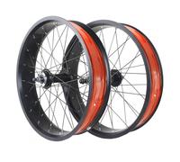 20in/24in/26in X 4.0" Fat Tire Bike Wheelset Disc Brake Beach Bike Front Rear Wheel 135mm/195mm 14G X 36H Hubs Snow Bike Wheels for 7/8/9/10Speed