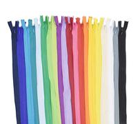 20Inch 40Pcs 20 Color Invisible Zippers Nylon Coil Zipper for DIY Craft Tailor Sewing Crafts Accessories Mixed Color(20 Color)