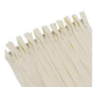 20Inch 40Pcs Invisible Zippers Nylon Coil Zipper for DIY Craft Tailor Sewing Crafts Accessories (Beige)