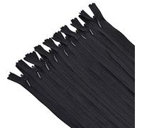 20Inch 40Pcs Invisible Zippers Nylon Coil Zipper for DIY Craft Tailor Sewing Crafts Accessories (Black)