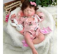 20inch/50cm Realistic Silicone Reborn Baby Doll - Lifelike Rooted Hair, Full Body Platinum Silicone,Sleeping Boy/Girl,Companion Gift for The Elderly and Kids (Boy#1)