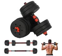 20KG ADJUSTABLE FITNESS DUMBELLS BARBELL DUMBBELL BODY BUILDING SET