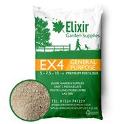 (20kg, Bag) Elixir Gardens EX4 General Purpose Premium Fertiliser | 5-7.5-10 + Trace Elements | Covers up to 750m² | 100g - 25kg Supplied in Bag or Tub