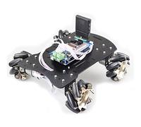 20KG Big Load 4WD All Metal Mecanum Wheel Omni Robot Car Chassis Kit Platform With DC 12V Encoder Motor Fit For Arduino DIY Project Mecanum Wheel (Size : Black Package 2)